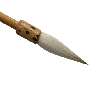 加长斗笔纯羊毫大楷长锋毛笔羊毫湖笔软毫细嫩光锋羊毛手抓笔国画