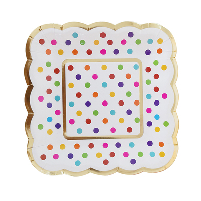 supplies彩色条纹纸盘