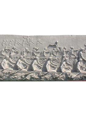 赛龙舟传统文化民俗公园人物雕塑