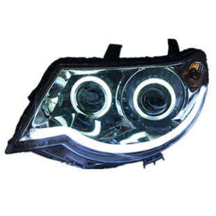 适用于五菱宏光S改装LED双光透镜天使眼恶魔眼LED日行灯大灯总成