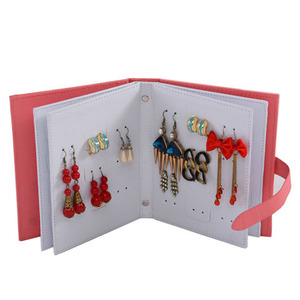 耳钉耳环收纳书本 耳环收纳盒 首饰品收纳盒 挂式便携展示盒 包邮