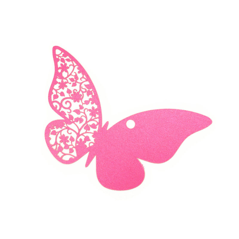 创意祝福语卡片 留言卡 圣诞吊卡 许愿卡 蝴蝶款派对装饰卡 50枚