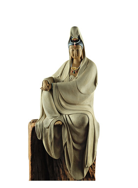 石湾公仔大师观音陶瓷装饰工艺品