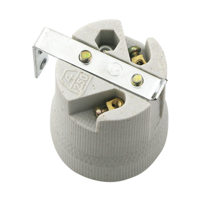 陶瓷灯头灯座防水吸顶平底座e27