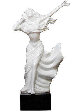 欧美风格创意风之女神手工成型流苏玉瓷家居摆件客厅玄关书房精品