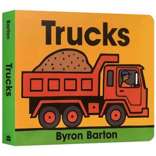 英文原版Trucks卡车 儿童幼儿英语启蒙绘本撕不烂纸板书交通工具认知图画书亲子互动共读宝宝早教益智书籍HarperFestival正版