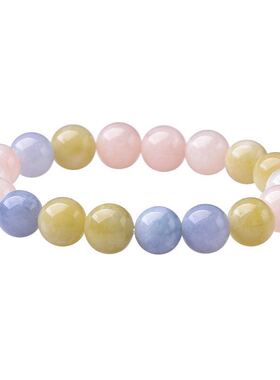 天然冰透摩根石单圈多色单圈手链