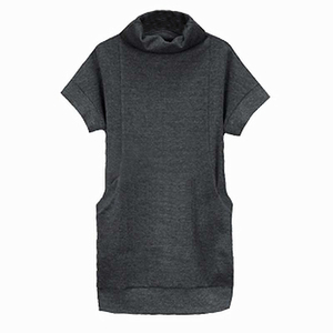 2023秋冬装舒适柔软漂亮休闲宽松显瘦套头高领中长款针织衫女装