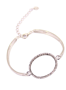 S925纯银手链空托DIY1