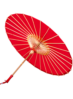 新娘纯红蕾丝中式结婚走秀秀竹伞