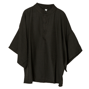 oversize宽松男士个性演出服发型师夜店蝙蝠衬衣中袖衬衫嘻哈潮流