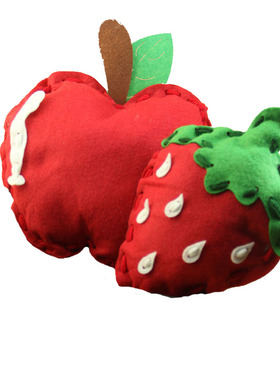不织布DIY幼儿园启蒙布艺缝纫苹果草莓材料包亲子礼物陪儿童手工