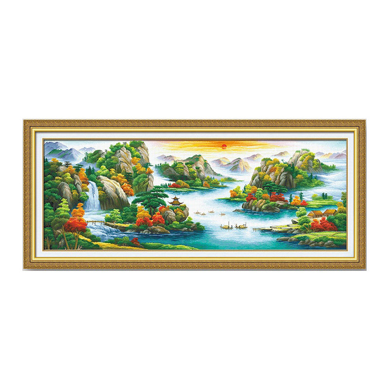 ks十字绣2021新款线绣风景画大幅