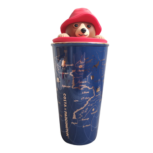 COSTA帕丁顿熊联名款卡通355ml双层陶瓷杯马克杯带杯盖顺丰包邮