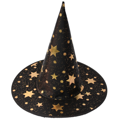 万圣节道具儿童表演头饰巫婆魔法师帽子化妆舞会装扮派对五星帽子