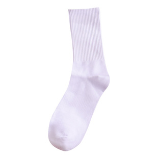 精梳棉白袜子男士纯色黑白色港风ins日系低帮短袜潮中筒长筒袜i子