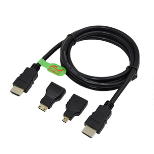 XY hdmi三合一高清线minihdmi连接线MicroHDMI转HDMI转接线数据线