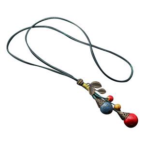 伶达项链毛衣链长款陶瓷饰品韩版时尚红蓝流苏欧美复古项链包邮