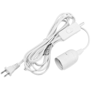 灯头带线插头带开关悬挂式螺口陶瓷灯口e27家用大功率led螺旋灯座