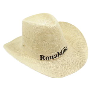 夏季西部牛仔凉帽钓鱼帽子男女大檐海边沙滩防晒遮阳草帽定制logo