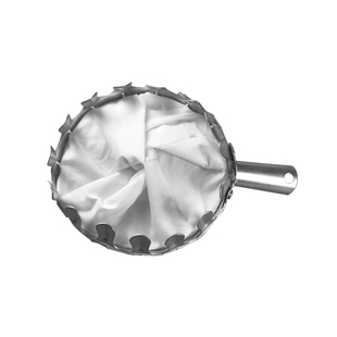 16cm带钢齿摘水果不锈钢网兜 采桃子芒果枇杷布袋8mm螺口不带杆子