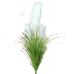 1米5头芦苇花束及花瓶套装饰品仿真干花假花蒲苇室内落地摆放花卉