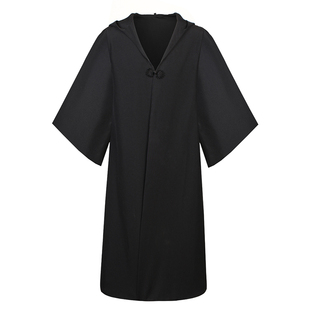 哈利波特衣服赫敏霍格沃兹纯黑校服 学院服装魔法袍cos服纯黑加长