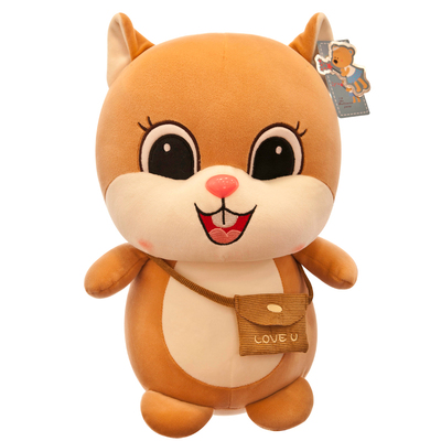 松鼠睡觉公仔抱枕送女友毛绒玩具