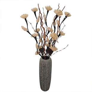 干花假花仿真花套装客厅落地花艺玉米皮花艺干枝落地摆放玄关套装