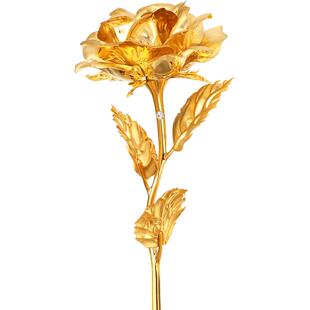 520女神节礼物金箔玫瑰花送情人送女友永不凋谢生日礼品定制