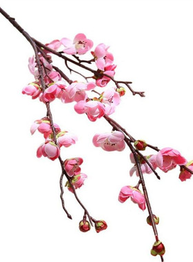 客厅腊梅家居摆设梅花桃花枝假花
