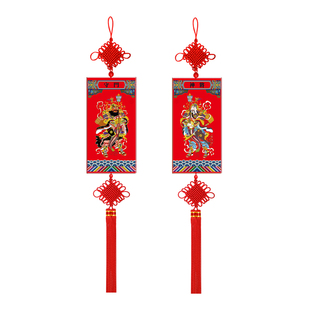 2026马年新年杨柳青木质门神大门挂件镇宅室内中国结春节喜庆装饰