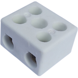 耐高温接线端子陶瓷柱二眼绝缘对接头五孔电炉线大功率高频 6平方