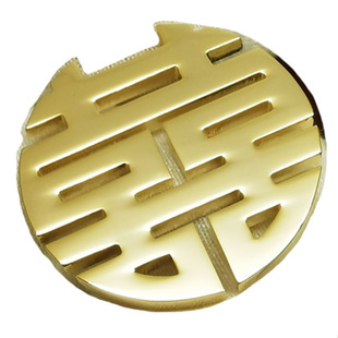 古典双喜字徽章礼服配饰领章胸章中国正红色结婚喜庆婚礼纪念胸针