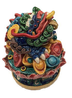 招财真品风水石湾公仔交趾陶