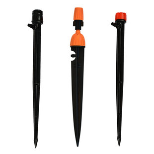 微喷可调地插喷滴一体喷头8孔滴头滴灌果园果树喷灌配4/7毛管插地