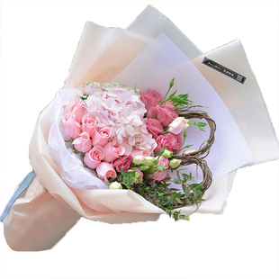 玫瑰康乃馨百合混搭花束长辈妈妈生日西安临潼速递同城母亲节送花
