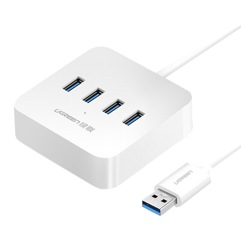 绿联usb3.0扩展器集分线器延长笔记本电脑高速一拖四typec拓展坞usp转换接头U盘hub接口多功能插口加长多七口