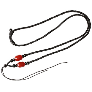 项链绳可调节玛瑙吊坠挂绳男女高档玉佩专用挂脖手工编织红绳挂件