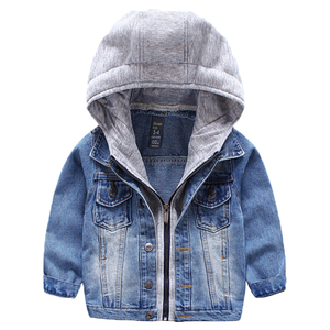 男童牛仔外套 2023春秋新款品牌童装小儿童带帽拉链夹克宝宝上衣