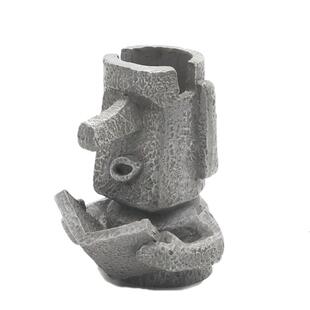 MO014复活岛节摩艾石像人造型眼镜支架托架笔筒看书朗支架