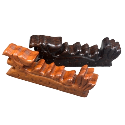 竹子红木笔搁创意毛笔架黑梓木