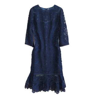 婚礼服妈妈装婚庆婚宴喜庆婆婆装高贵岳母正式场合鱼尾连衣裙女秋