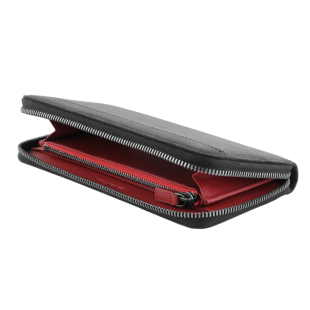 alcantara翻毛皮长款拉链钱包男长款钱包真皮手拿包简约时尚钱夹
