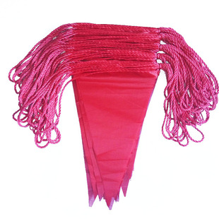 中大号红色三角旗串旗彩旗户外结婚开业节庆典加粗尼龙绳全红旗子