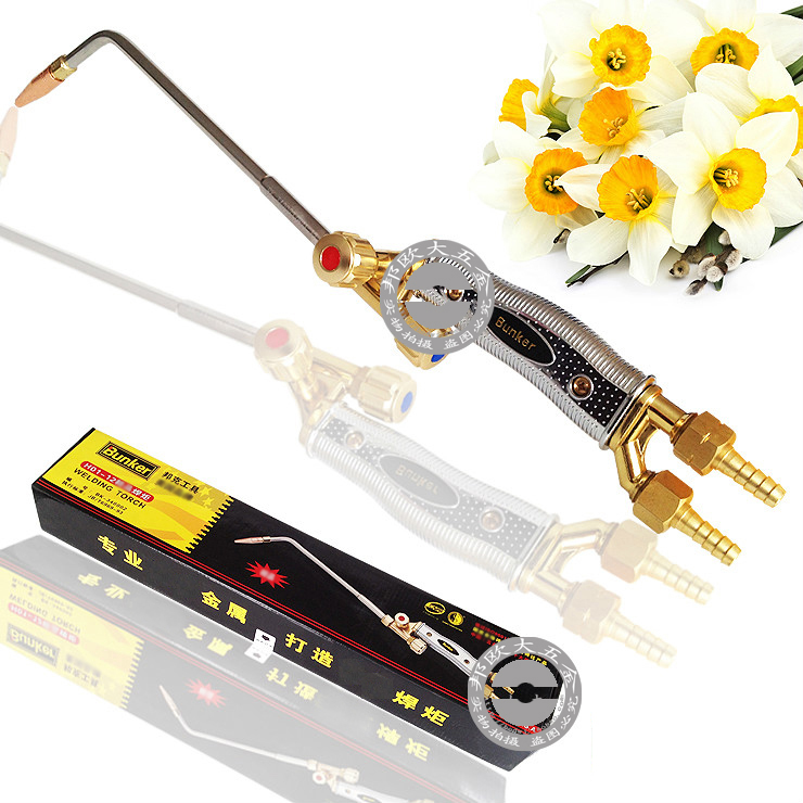 邦克焊炬 射吸式气焊枪氧气乙炔焊接工具BK-340001不锈钢H01-6-12