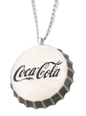 可乐瓶盖项链吊坠ins嘻哈哥特风