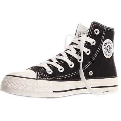 环球高帮帆布鞋女学生韩版百搭原宿ulzzang潮2026春季粉色学院风