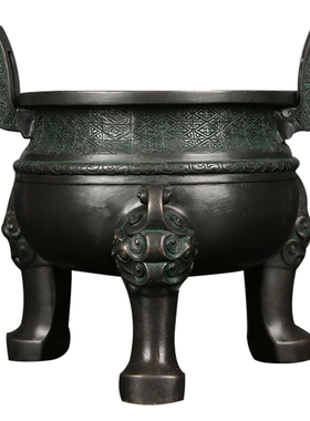 仿古风青铜器楚大鼎摆件