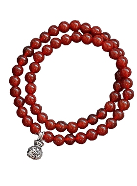 小福袋本命年红玛瑙手链纯银手串